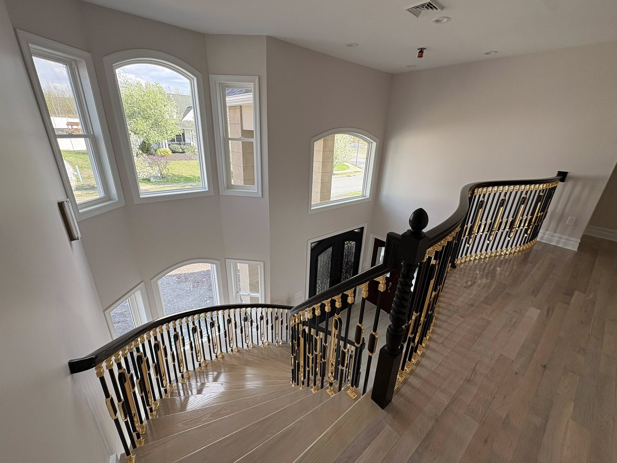 Two-story great room interior in DenZal custom home