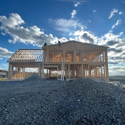 DenZal custom home under construction in NEPA
