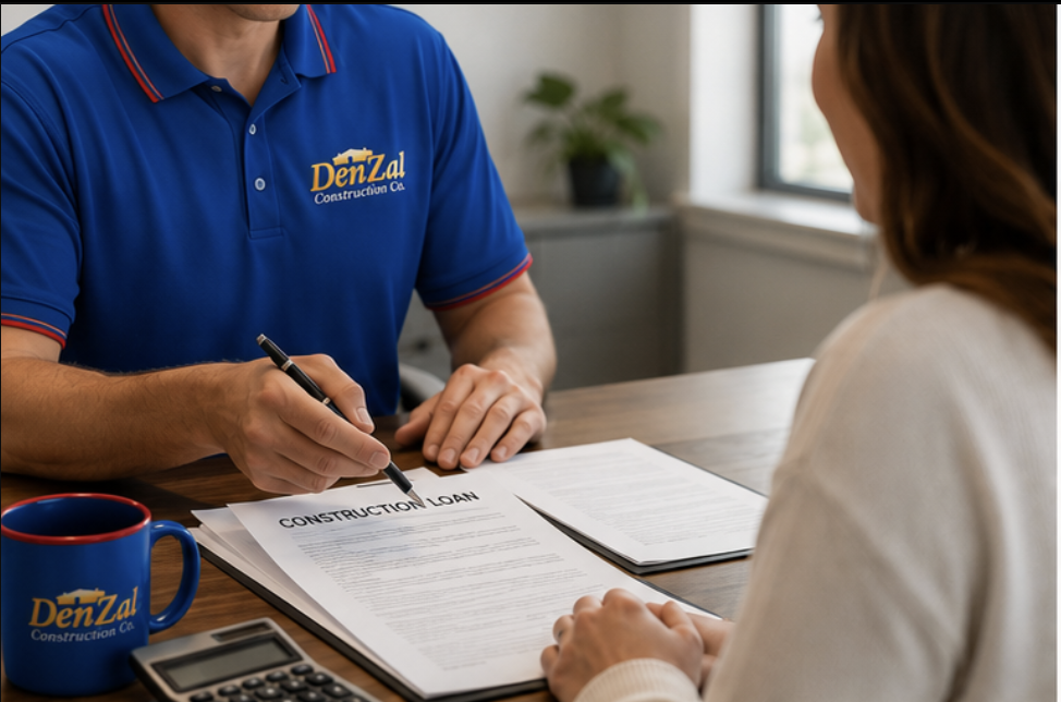 Meeting with a lender to discuss a construction loan