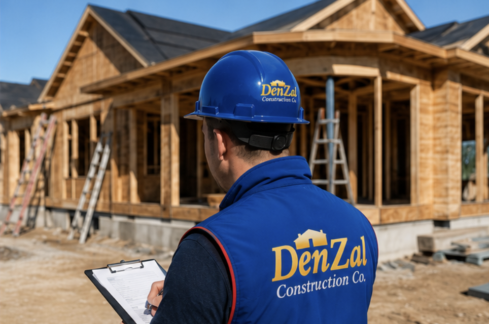 Construction draw inspection on an active DenZal build site