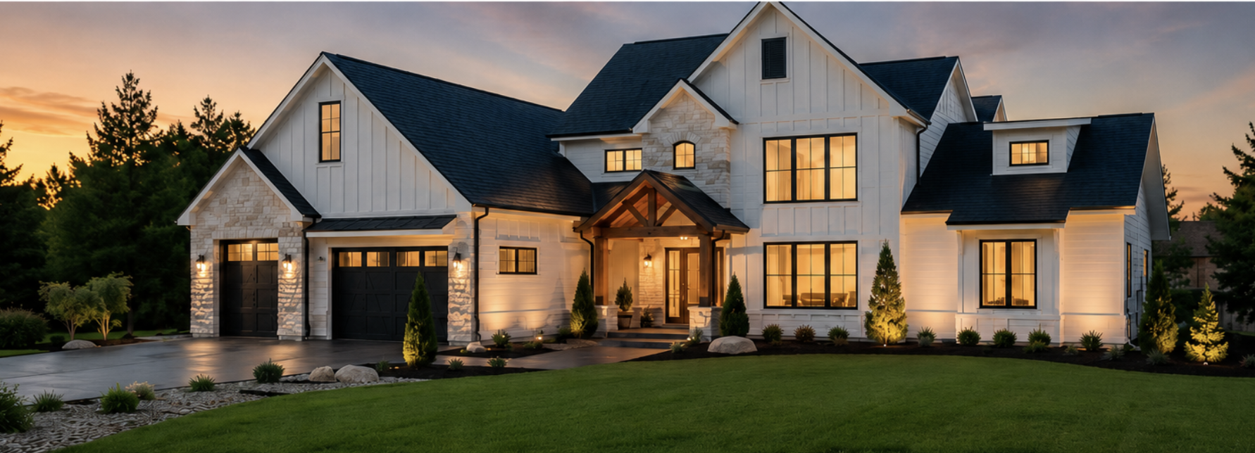 Completed DenZal custom home — the result of a well-executed construction loan