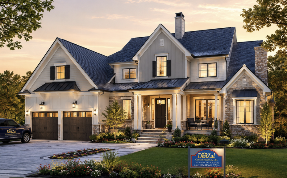Completed DenZal custom home in Northeastern Pennsylvania